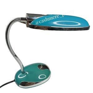 Normande Retro Fluorescent Goose Neck Desk Lamp Blue-Green GP3-718-BL